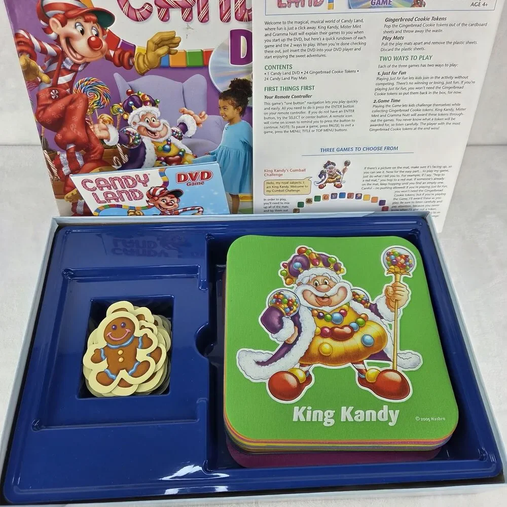 Vintage 2005 Candy Land DVD Game Complete Tested Milton Bradley Hasbro